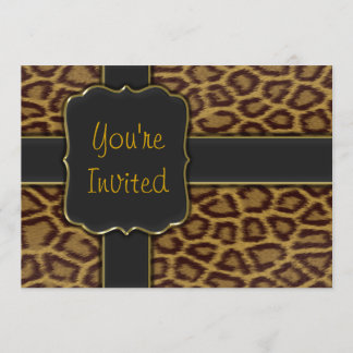 Plantilla de invitación de fiesta con estampado de