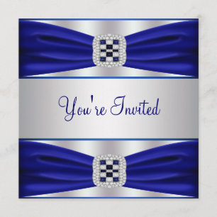 Plantilla de invitación de fiesta de cobalto azul 