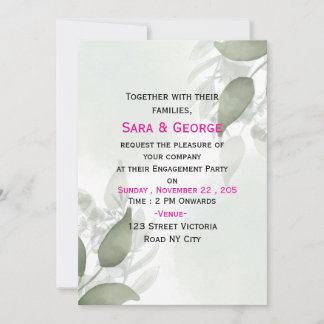 Plantilla de Invitación de Fiesta de Compromiso El
