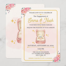 Plantilla de Invitación de Fiesta de Compromiso Fl