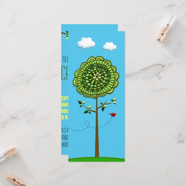 Plantilla de invitación de fiesta de cumpleaños (Anverso/Reverso In Situ)