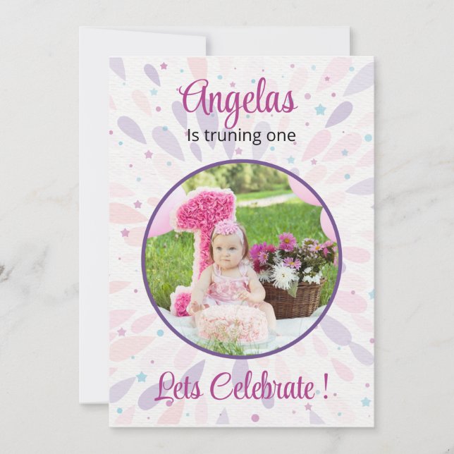Plantilla de invitación de fiesta de cumpleaños (Anverso)