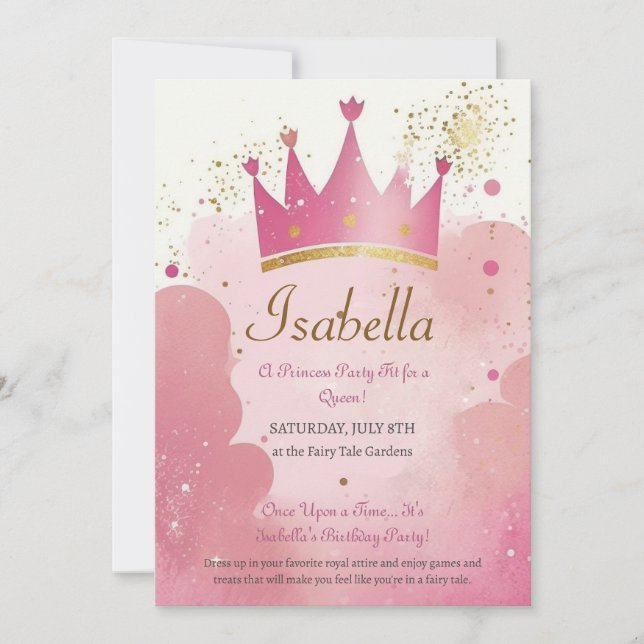 Plantilla de invitación de fiesta de cumpleaños de (Anverso)