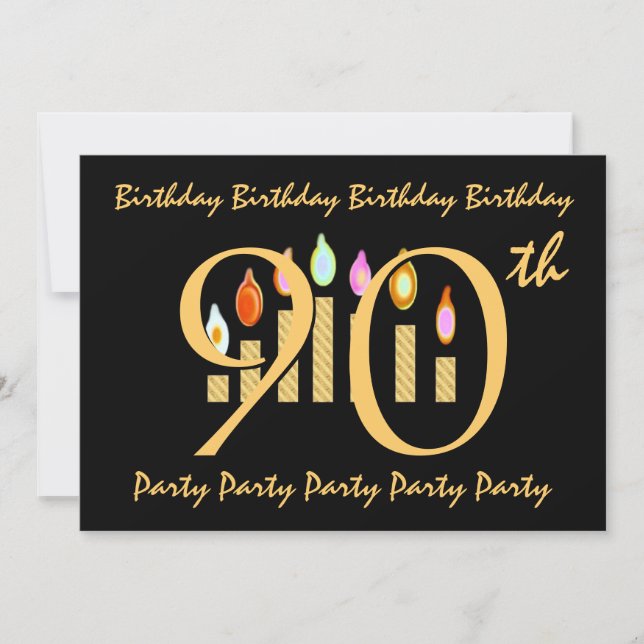 Plantilla de invitación de fiesta de cumpleaños nú (Anverso)