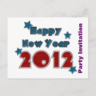 Plantilla de invitación de fiesta de Feliz Año Nue