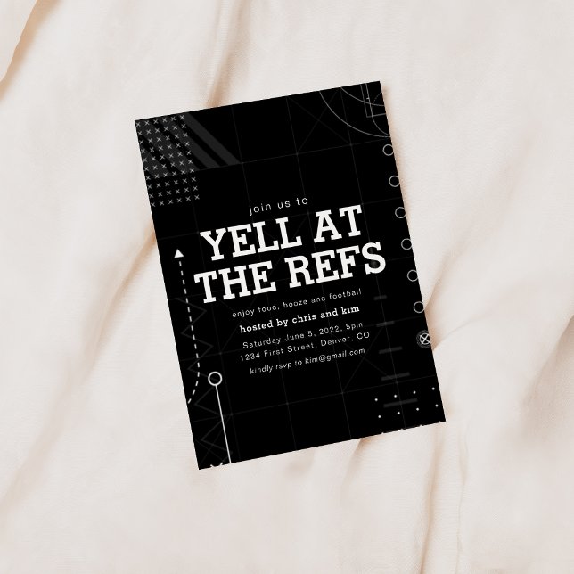 Plantilla de invitación de fiesta de tema del fútb (Subido por el creador)