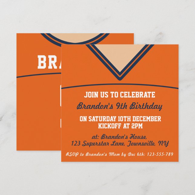 Plantilla de invitación de Fiesta temática de Jers (Anverso / Reverso)