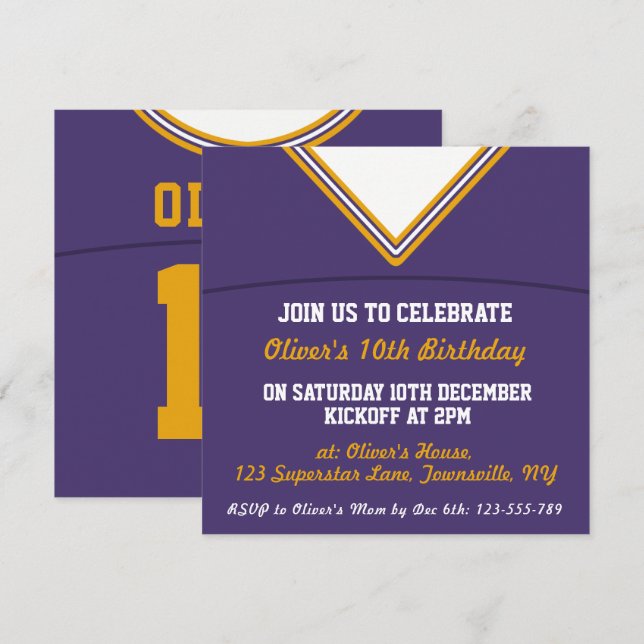 Plantilla de invitación de Fiesta temática de Jers (Anverso / Reverso)