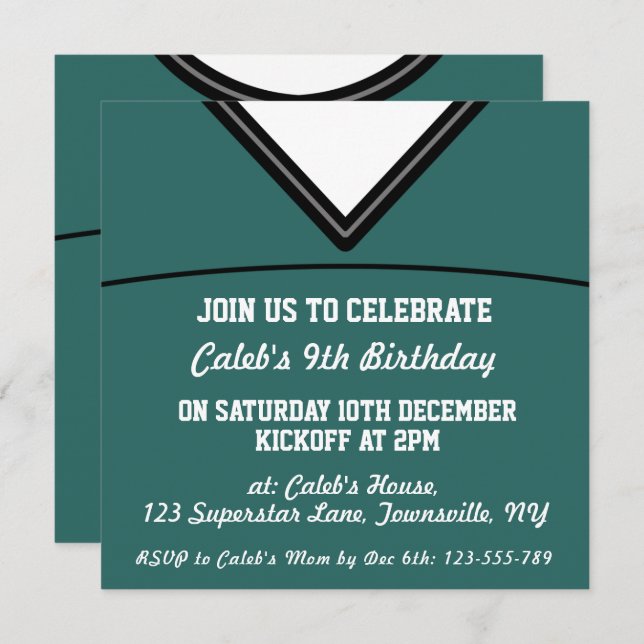 Plantilla de invitación de Fiesta temática de Jers (Anverso / Reverso)