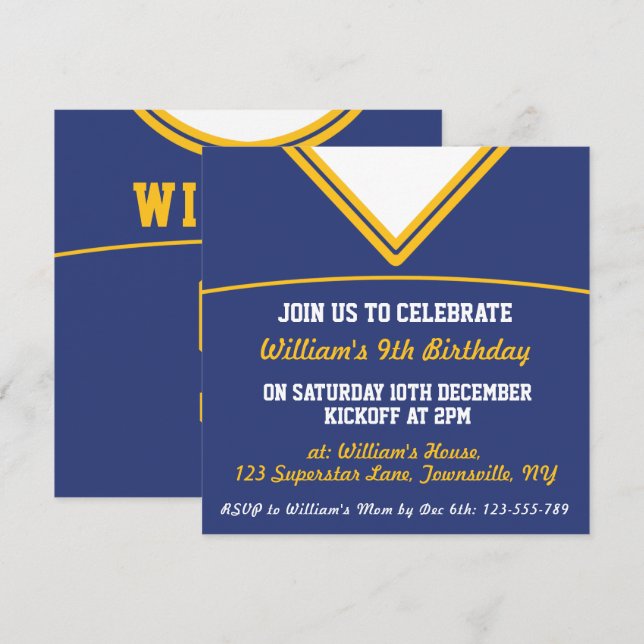 Plantilla de invitación de Fiesta temática de Jers (Anverso / Reverso)