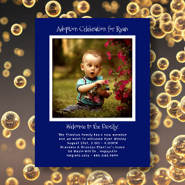 Plantilla de invitación de foto de fiesta de adopc