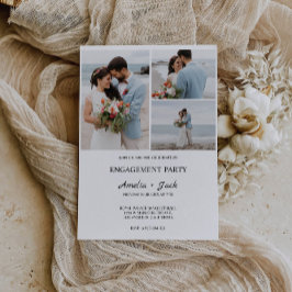 Plantilla de invitación de fotografía de compromis