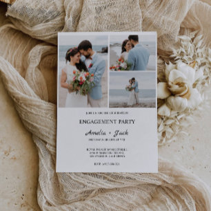 Plantilla de invitación de fotografía de compromis