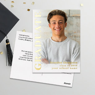 Plantilla de invitación de fotografía de graduado 