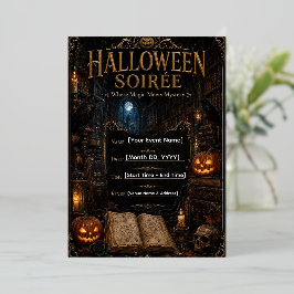 Plantilla de invitación de gala de Halloween | Gót