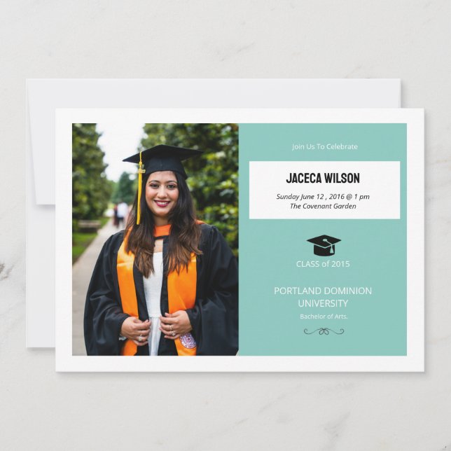 Plantilla de Invitación de graduación (Anverso)