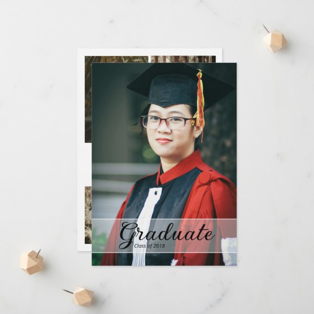 Plantilla de Invitación de graduación (Anverso/Reverso In Situ)