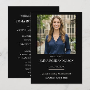 Plantilla de Invitación de Graduación con Foto par