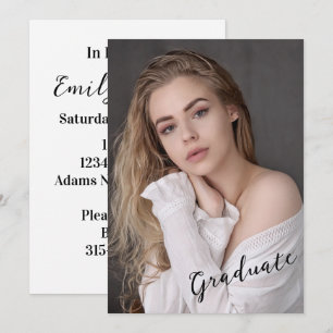 Plantilla de Invitación de Graduación con Fuente M