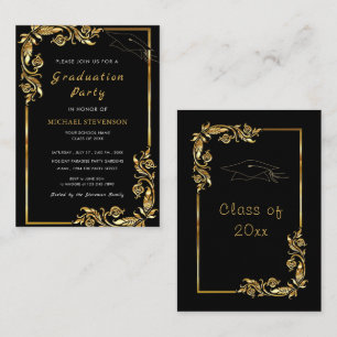 Plantilla de Invitación de Graduación con Marco de