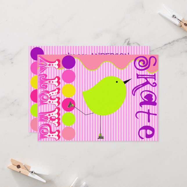 Plantilla de invitación de grupo de chicas (Anverso/Reverso In Situ)