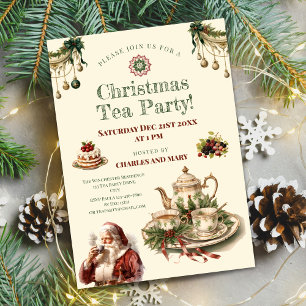 Plantilla de invitación de grupo de Fiestas de té 