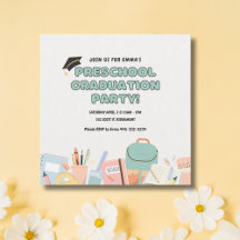 Plantilla de invitación de grupo de graduación pre