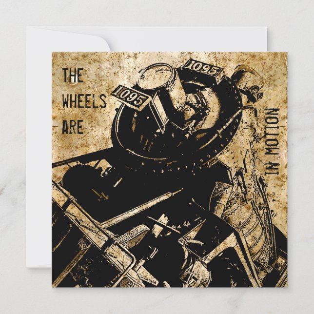 Plantilla de invitación de grupo de locomotoras gr (Anverso)