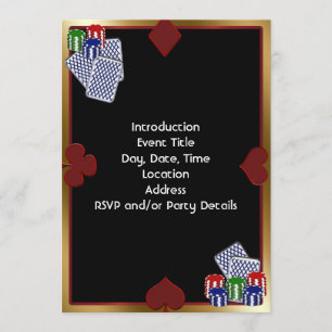 Plantilla de invitación de grupo de póquer