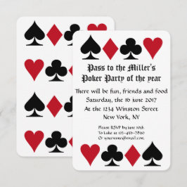 Plantilla de invitación de grupo de póquer B