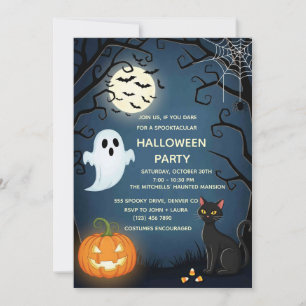 Plantilla De Invitación De Halloween De Cuta Cuida