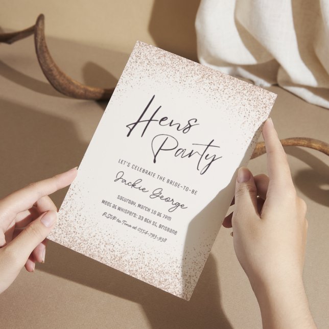 Plantilla de invitación de Hens Party de Rosa Purp (Subido por el creador)