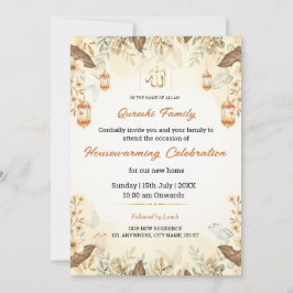 Plantilla de invitación de inauguración de casa mu