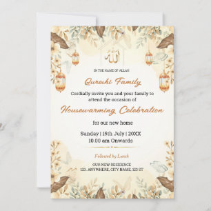 Plantilla de invitación de inauguración de casa mu