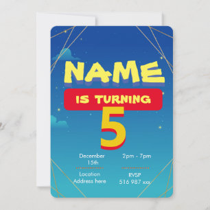 plantilla de invitación de juguete personalizada