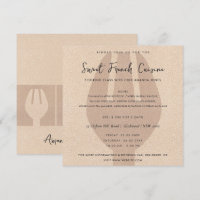 PLANTILLA DE INVITACIÓN DE LA CLASE DE COCINA DE L