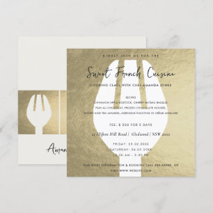 PLANTILLA DE INVITACIÓN DE LA CLASE DE COCINA DE L