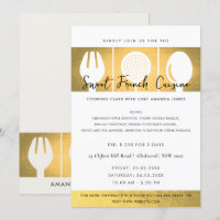 PLANTILLA DE INVITACIÓN DE LA CLASE DE COOKERY DEL