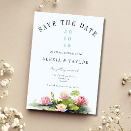 plantilla de invitación de Lotus Save the Date