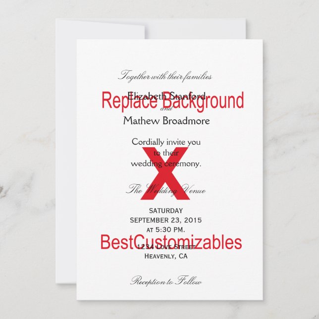 Plantilla de invitación de matrimonio (Anverso)