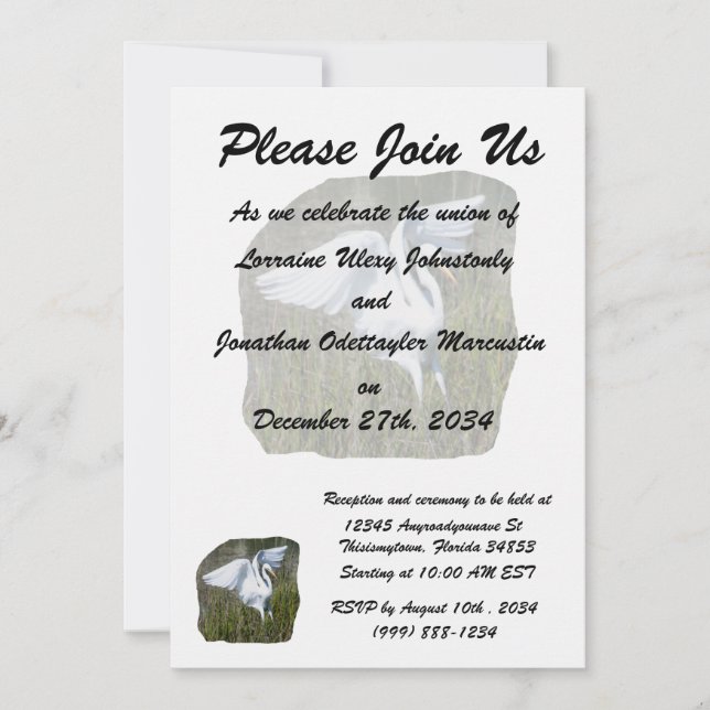 Plantilla de invitación de matrimonio (Anverso)