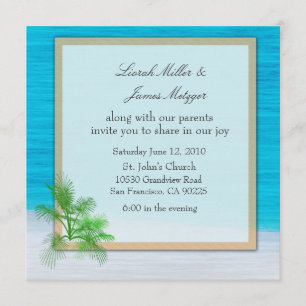 Plantilla de invitación de matrimonio BEACH