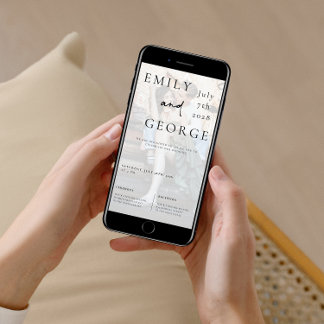 Plantilla de invitación de matrimonio con foto