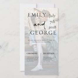 Plantilla de invitación de matrimonio con foto