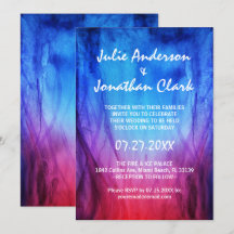 Plantilla de invitación de matrimonio con llamas d