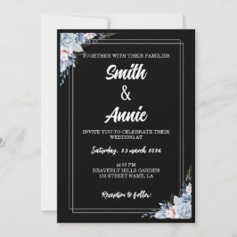 Plantilla de invitación de matrimonio de elegancia