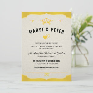 Plantilla de invitación de matrimonio de estilo re