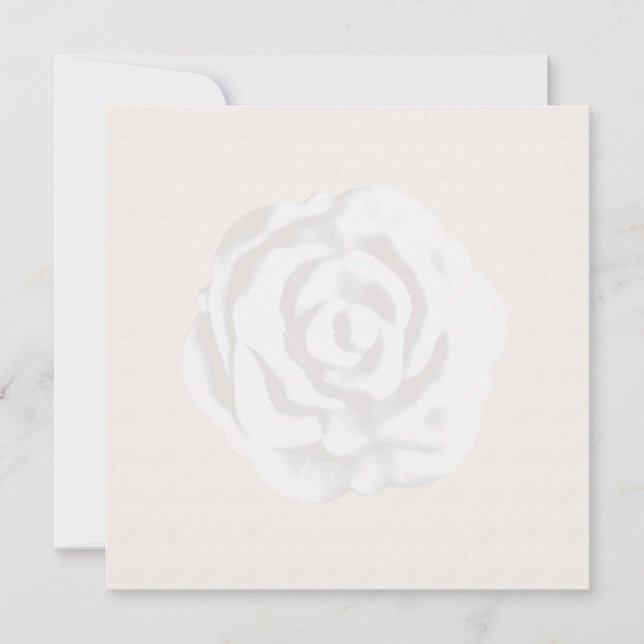 Plantilla de invitación de matrimonio de la Rosa B (Anverso)