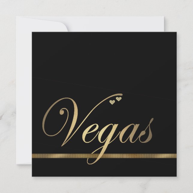 Plantilla de invitación de matrimonio de Las Vegas (Anverso)
