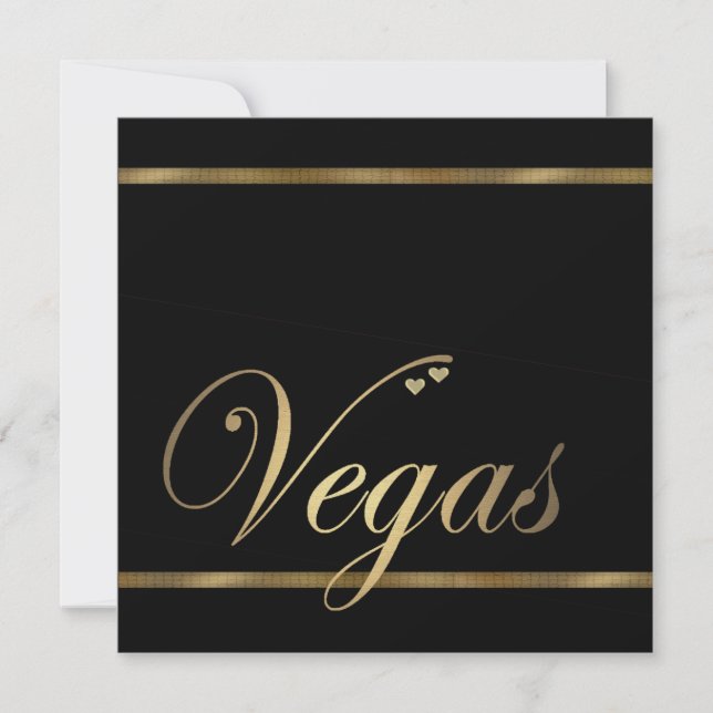 Plantilla de invitación de matrimonio de Las Vegas (Anverso)